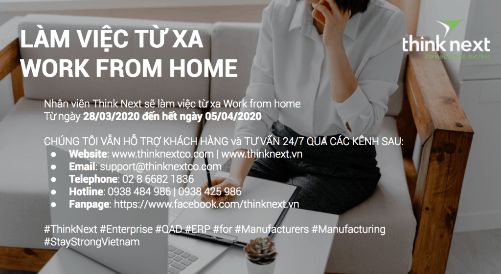 Thông báo work from home Think Next